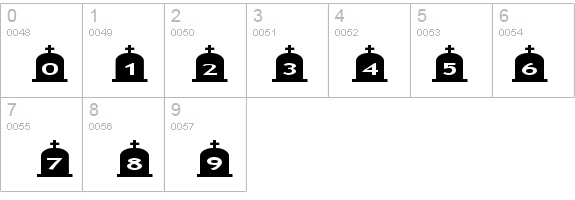 AlphaShapes gravestones 3 details - Free Fonts at FontZone.net