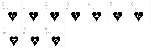 AlphaShapes hearts details - Free Fonts at FontZone.net
