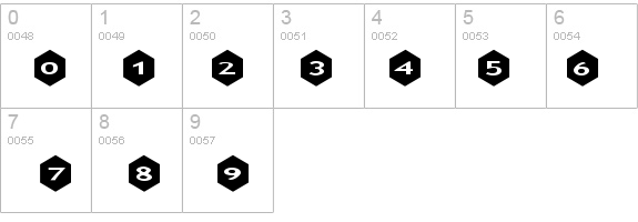 AlphaShapes hexagons details - Free Fonts at FontZone.net