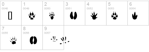AnimalTracks details - Free Fonts at FontZone.net