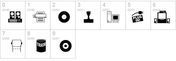 ArtsyParts Dingbats details - Free Fonts at FontZone.net