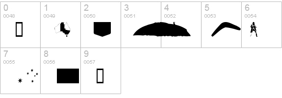 AussieIcons details - Free Fonts at FontZone.net