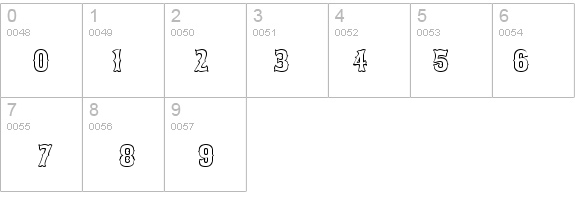 Bosox Outline details - Free Fonts at FontZone.net