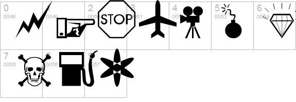 Business Industrial Dingbats details - Free Fonts at FontZone.net