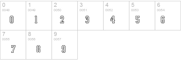 Intramural Outline JL details - Free Fonts at FontZone.net