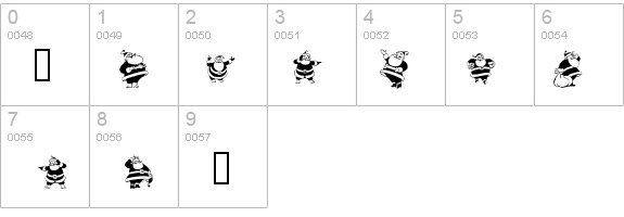 KR Eight Santas details - Free Fonts at FontZone.net