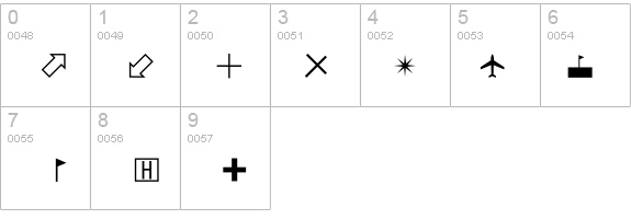 Map Symbols details - Free Fonts at FontZone.net
