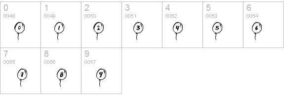 PartyBalloons details - Free Fonts at FontZone.net