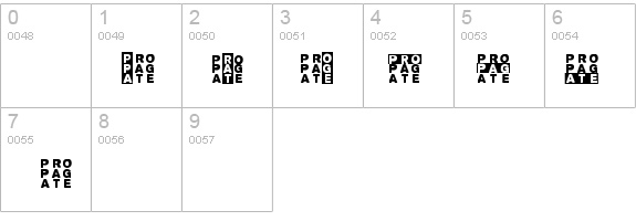Propaganda details - Free Fonts at FontZone.net