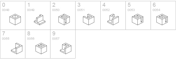 Qbicle 3 BRK details - Free Fonts at FontZone.net