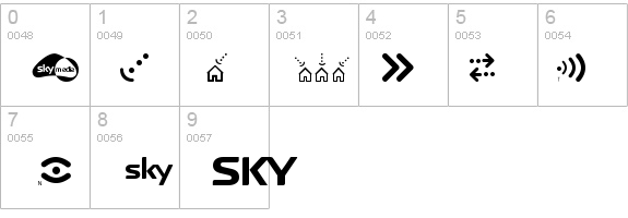 Sky TV Channel Logos details - Free Fonts at FontZone.net