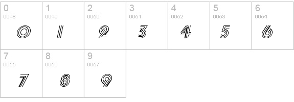 Triplee Slanted details - Free Fonts at FontZone.net