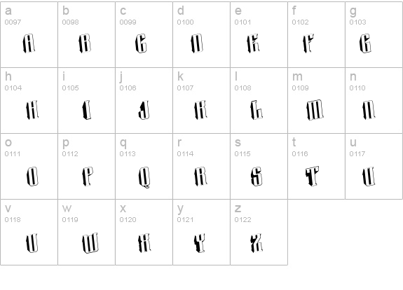 a_Harder3DLeftTwist details - Free Fonts at FontZone.net