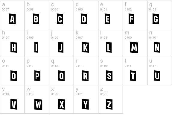 a_MeccanoCameoDown details - Free Fonts at FontZone.net