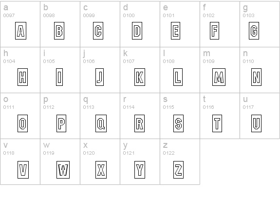 a_MeccanoCameoOutline details - Free Fonts at FontZone.net