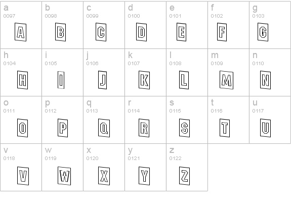 a_MeccanoCameoOutlineDown details - Free Fonts at FontZone.net