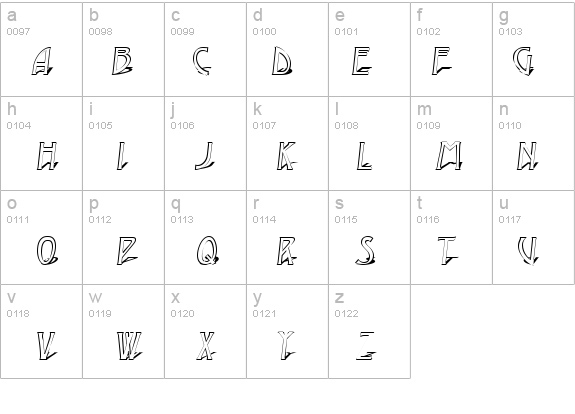 a_ModernoOtl3DSh details - Free Fonts at FontZone.net