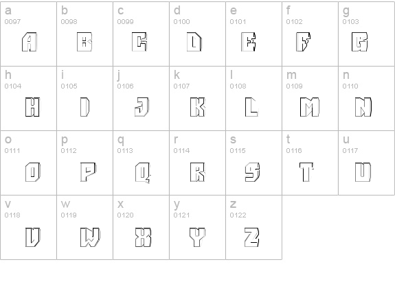 a_Simpler3DHollow details - Free Fonts at FontZone.net