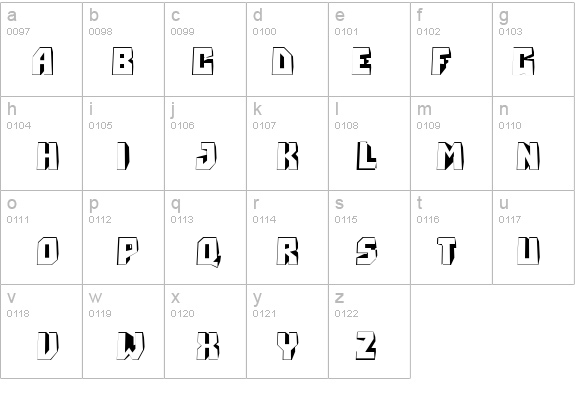 a_Simpler3DTurnDown details - Free Fonts at FontZone.net