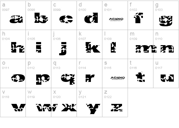 Acidio amore details - Free Fonts at FontZone.net