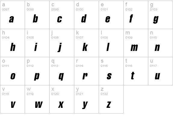 AG Letterica Compr Oblique Medium details - Free Fonts at FontZone.net