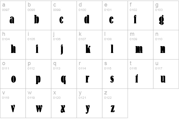 AkronBoldCondensed details - Free Fonts at FontZone.net