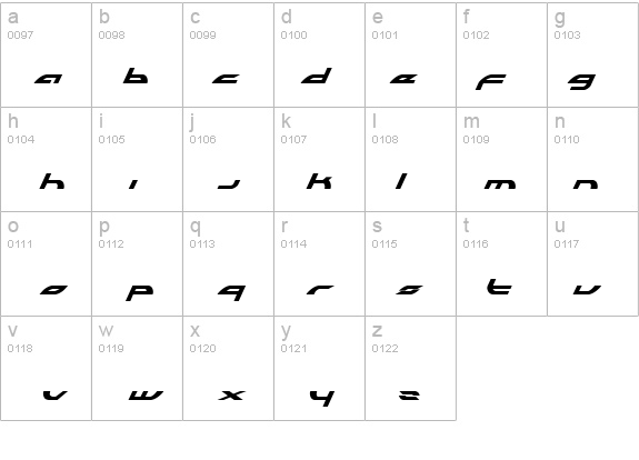 Alexis Lower Case Italic details - Free Fonts at FontZone.net