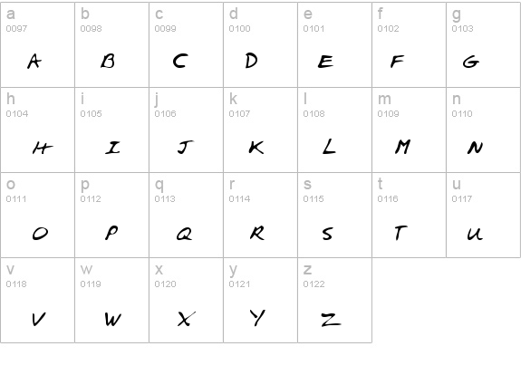 AlexsHand Regular details - Free Fonts at FontZone.net
