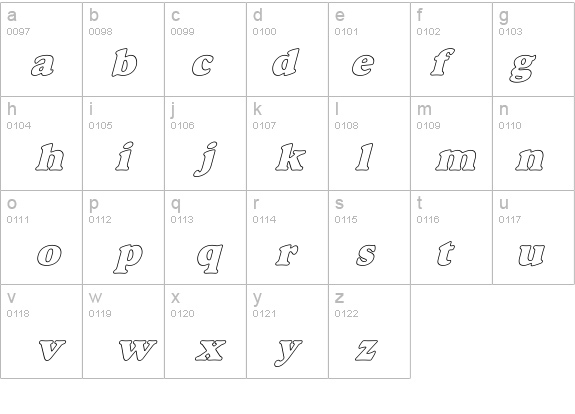 Alfredo Heavy Hollow details - Free Fonts at FontZone.net