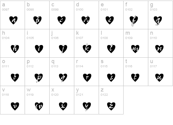 All Hearts details - Free Fonts at FontZone.net