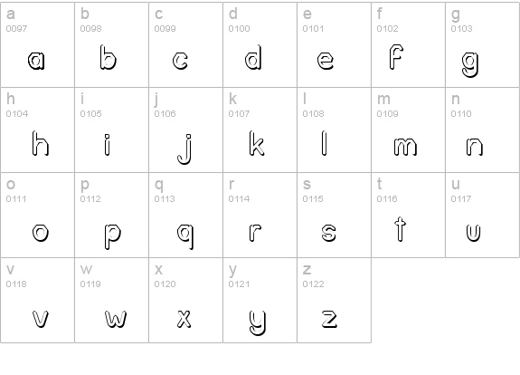 Alpha Romanie Outline G98 details - Free Fonts at FontZone.net