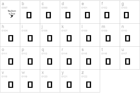 Alpha-Silouette  details - Free Fonts at FontZone.net
