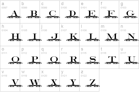 AlphabetTrain details - Free Fonts at FontZone.net