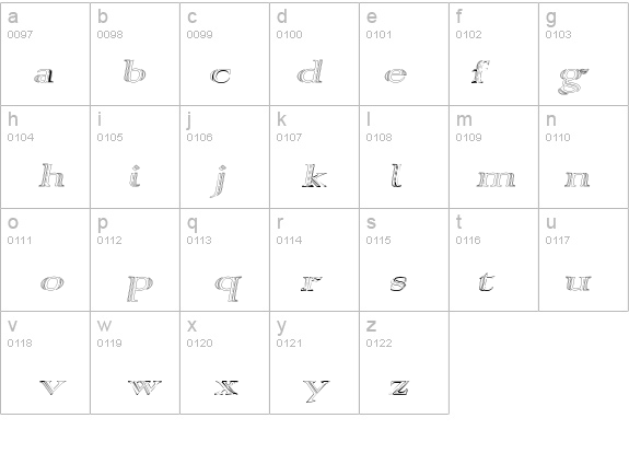 AlphaRev Hollow details - Free Fonts at FontZone.net