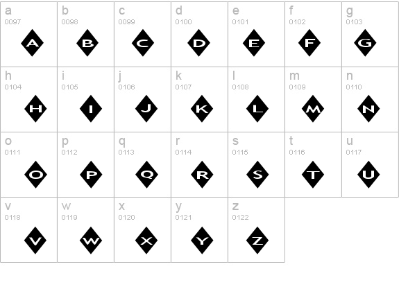 AlphaShapes diamonds details - Free Fonts at FontZone.net
