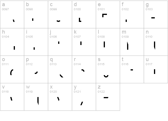 amputierte details - Free Fonts at FontZone.net
