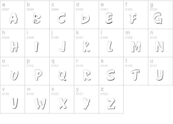Anderson Fireball XL5 Shadow details - Free Fonts at FontZone.net