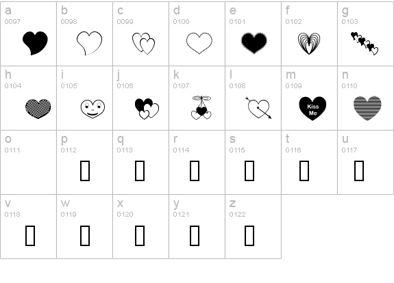 ap_justhearts details - Free Fonts at FontZone.net