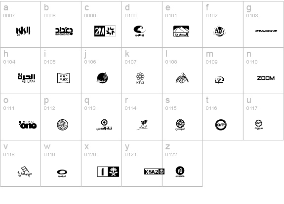 Arab TV logos details - Free Fonts at FontZone.net