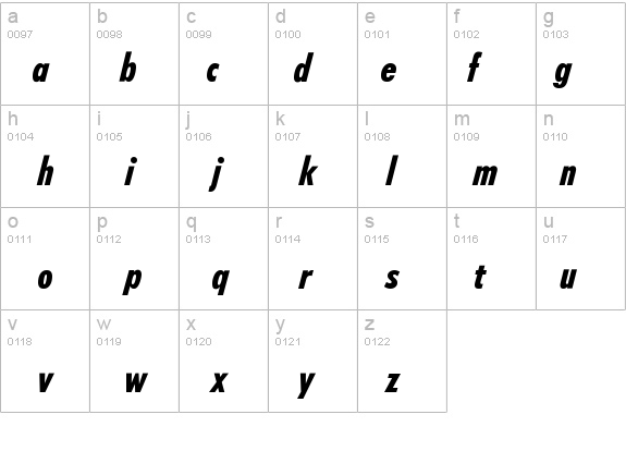 Arche SSi Black Condensed Italic details - Free Fonts at FontZone.net