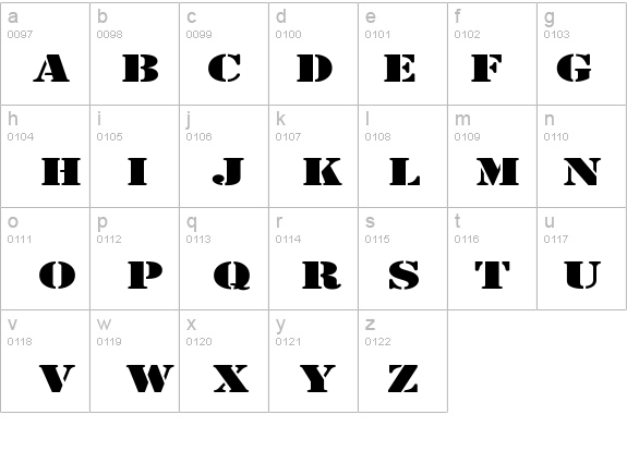 Army Expanded details - Free Fonts at FontZone.net