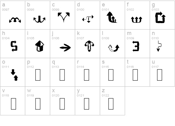 Arrows Mangle details - Free Fonts at FontZone.net
