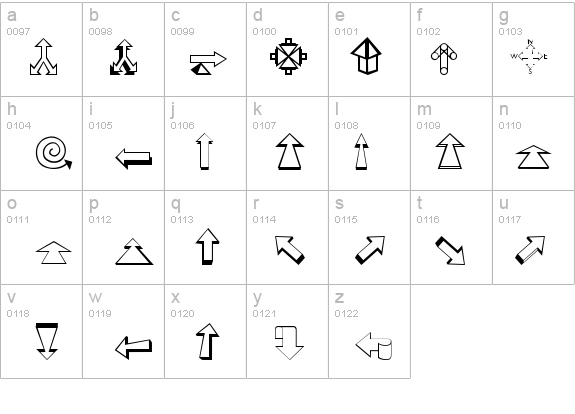 ARROWSOT-Normal details - Free Fonts at FontZone.net