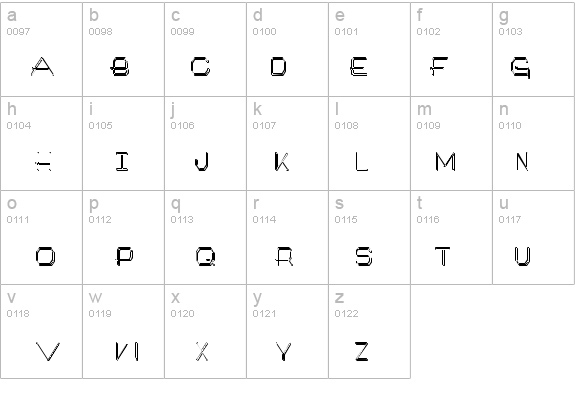 Artlook 3-D Narrower details - Free Fonts at FontZone.net