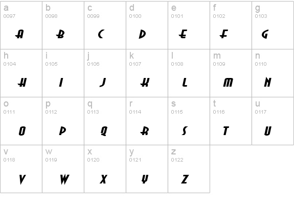 Asia-Extended Bold Italic details - Free Fonts at FontZone.net