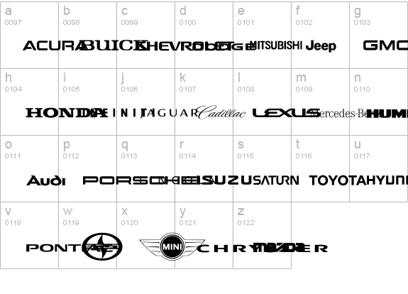 Auto Motive details - Free Fonts at FontZone.net