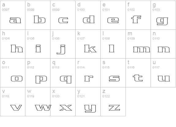 Babylon5 Hollow details - Free Fonts at FontZone.net
