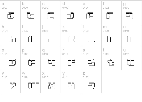 bad robot laser 3d details - Free Fonts at FontZone.net