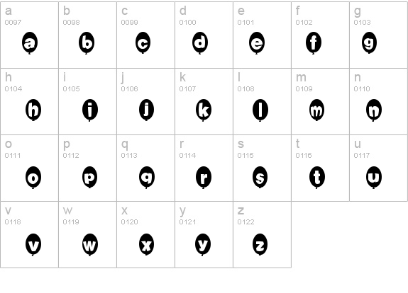 Balloons details - Free Fonts at FontZone.net