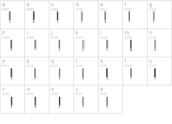 barcode font details - Free Fonts at FontZone.net